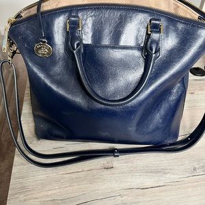 Brahmin Navy Blue Satchel
